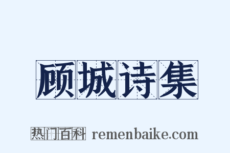 顾城诗集是什么意思的图片